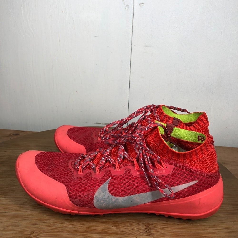 nike free hyperfeel run womens size 9.5 shoes red running training sneakers